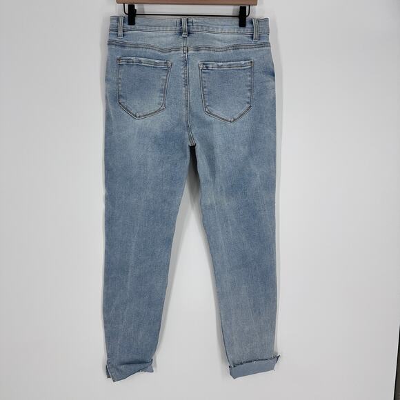 Kensie Jeans The Ultimate High Rise Skinny Raw Slit Edge Hem Womens 30 10 - Picture 5 of 11